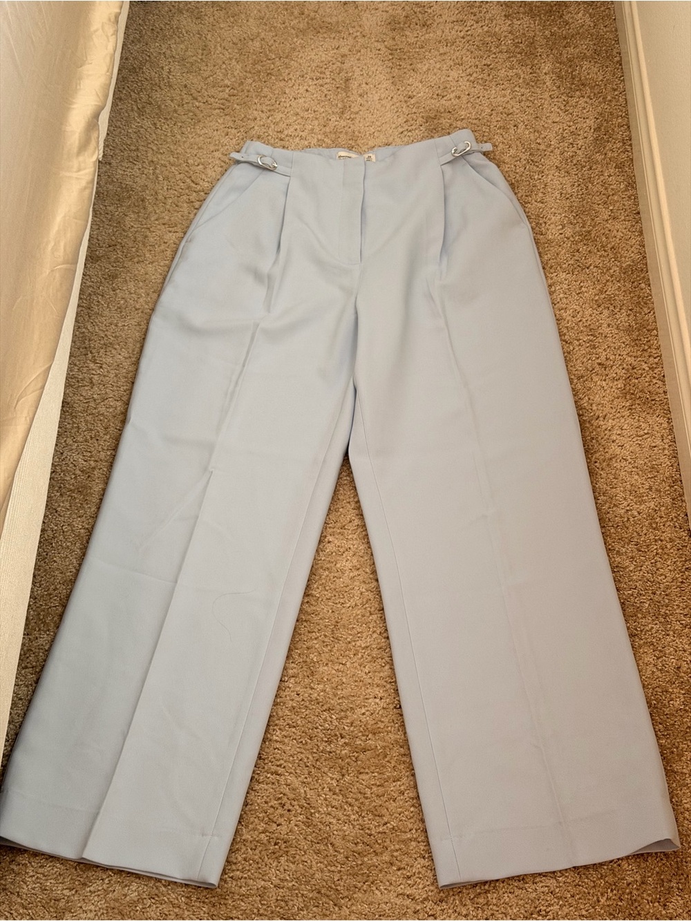 Abercrombie & Fitch Pale Blue Wide-Leg Trousers